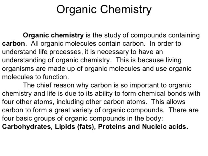 Chemistry of Life