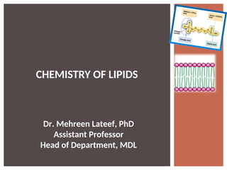 CHEMISTRY OF LIPIDS for undergraduate students | PPT
