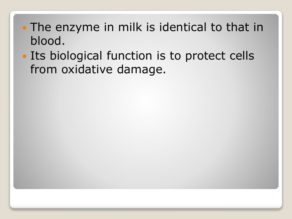 Chemistry of milk enzymes