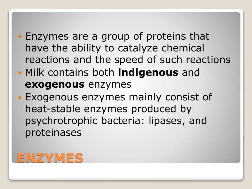 Chemistry of milk enzymes