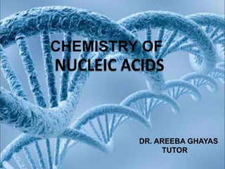 CHEMISTRY OF
DR. AREEBA GHAYAS
TUTOR
 