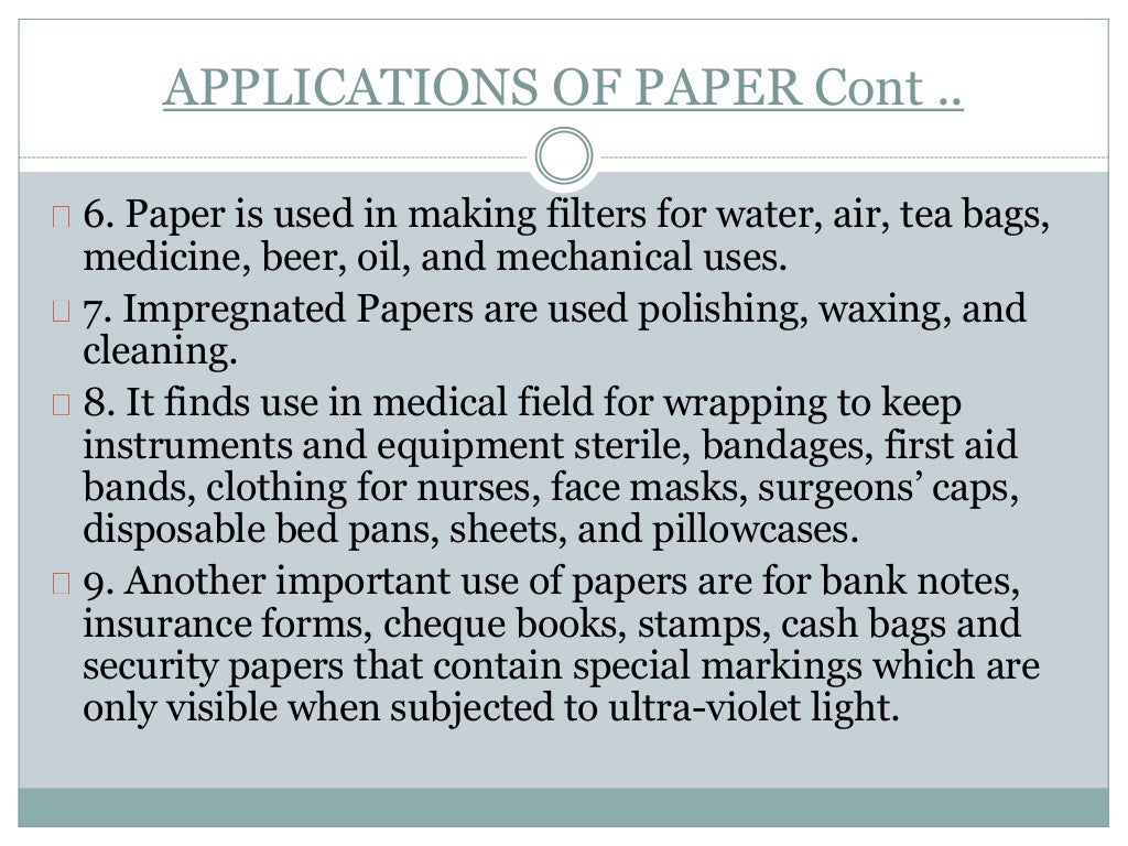 Chemistry of papermaking Around 3000 chemicals used in paper making…