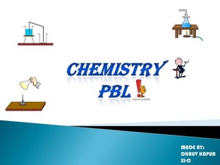 Chemistry  pbl MADE BY: DHRUV KAPUR  XI-C 