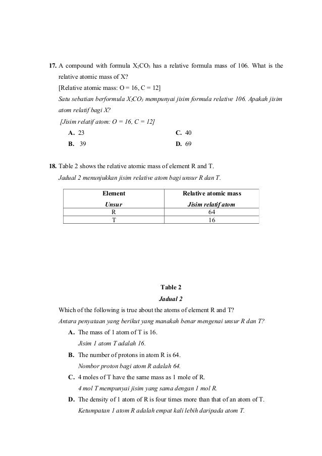 Chemistry pk 1 (2011)