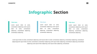 Title Here
Lorem ipsum dolor sit amet,
consectetuer adipiscing Lorem ipsum
dolor sit amet, consectetuer
adipiscing. consectetuer adipiscing.
consectetuer adipiscing
Title Here
Lorem ipsum dolor sit amet,
consectetuer adipiscing Lorem ipsum
dolor sit amet, consectetuer
adipiscing. consectetuer adipiscing.
consectetuer adipiscing
Title Here
Lorem ipsum dolor sit amet,
consectetuer adipiscing Lorem ipsum
dolor sit amet, consectetuer
adipiscing. consectetuer adipiscing.
consectetuer adipiscing
Lorem ipsum dolor sit amet, consectetuer adipiscing Lorem ipsum dolor sit amet, consectetuer adipiscing. consectetuer adipiscing. consectetuer
adipiscingLorem ipsum dolor sit amet, consectetuer consectetuer adipiscing Lorem ipsum dolor adipiscing. consectetuer adipiscing consectetuer
adipiscing Lorem ipsum dolor adipiscing Lorem ipsum dolor adipiscing. consectetuer
CHEMISTRY
Infographic Section
 