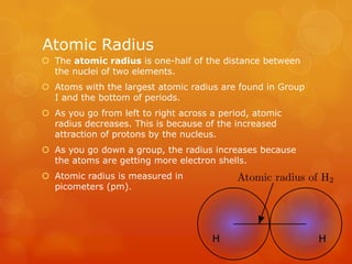 atomic physics - why do the radii decrease when we... Regents Chemistry - Atomic Trends | PPTX