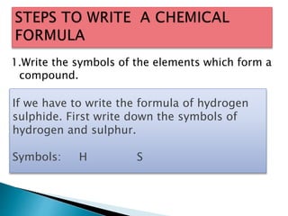 radicals and chemical formulae