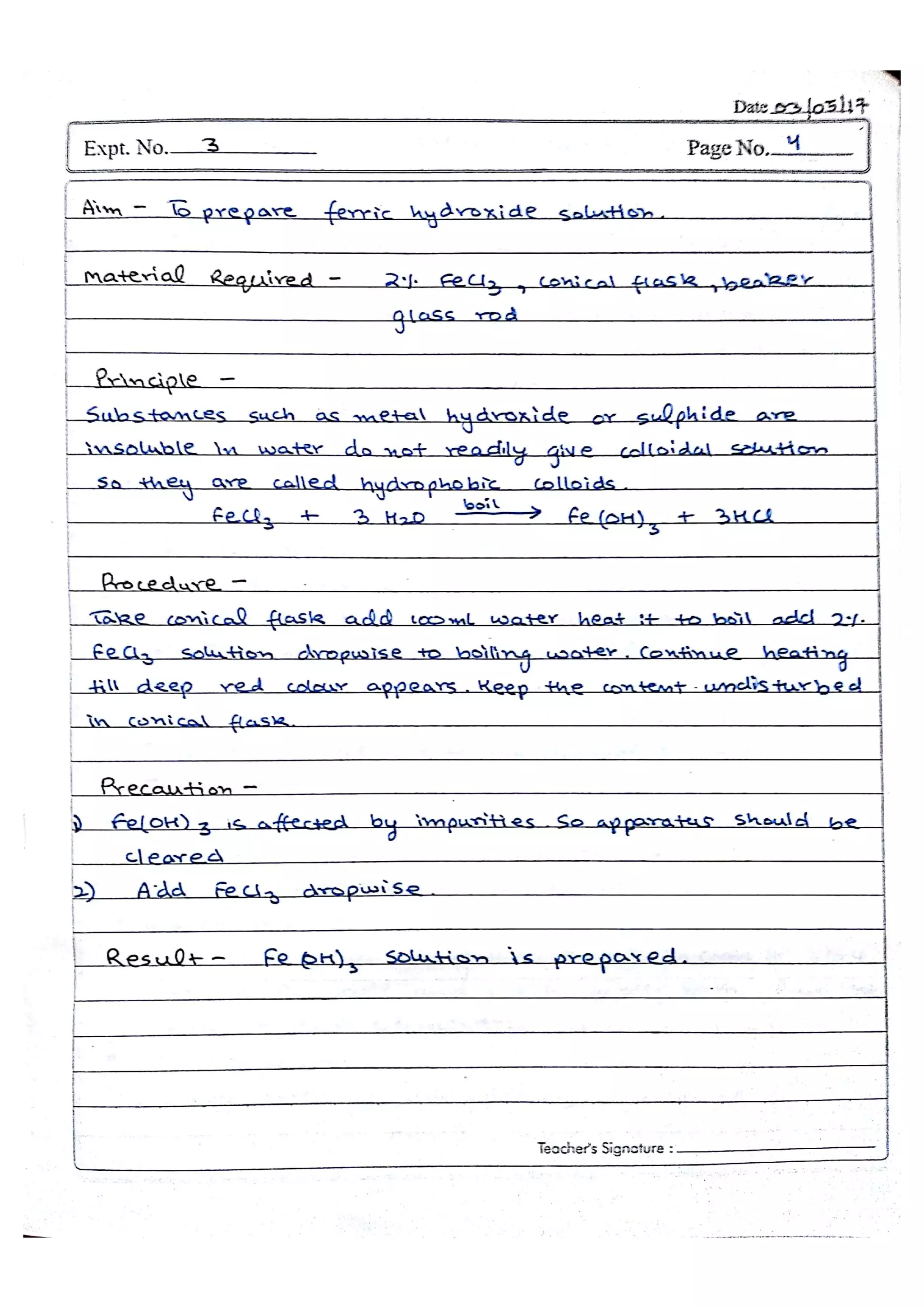 Chemistry Practical File