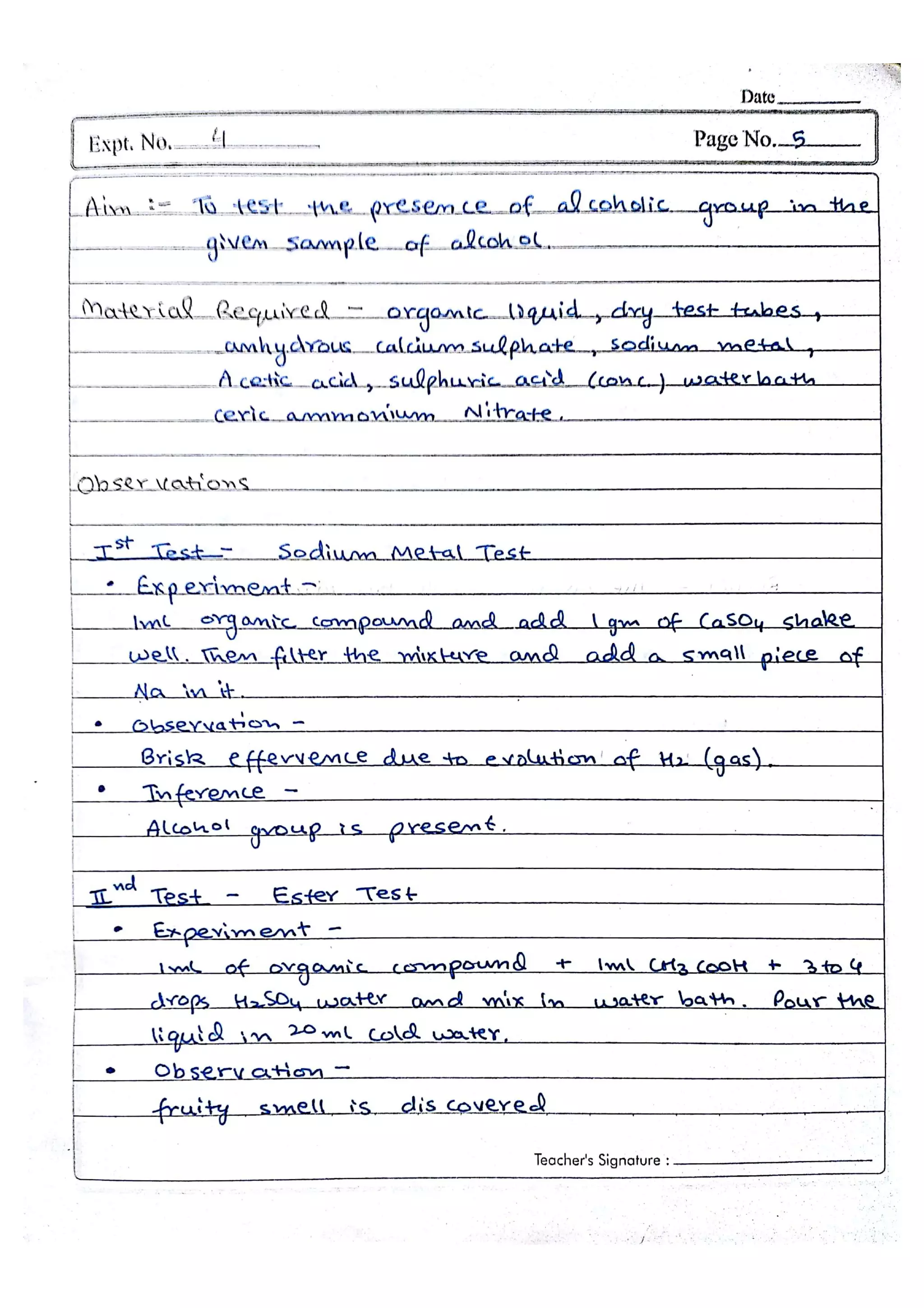 Chemistry Practical File