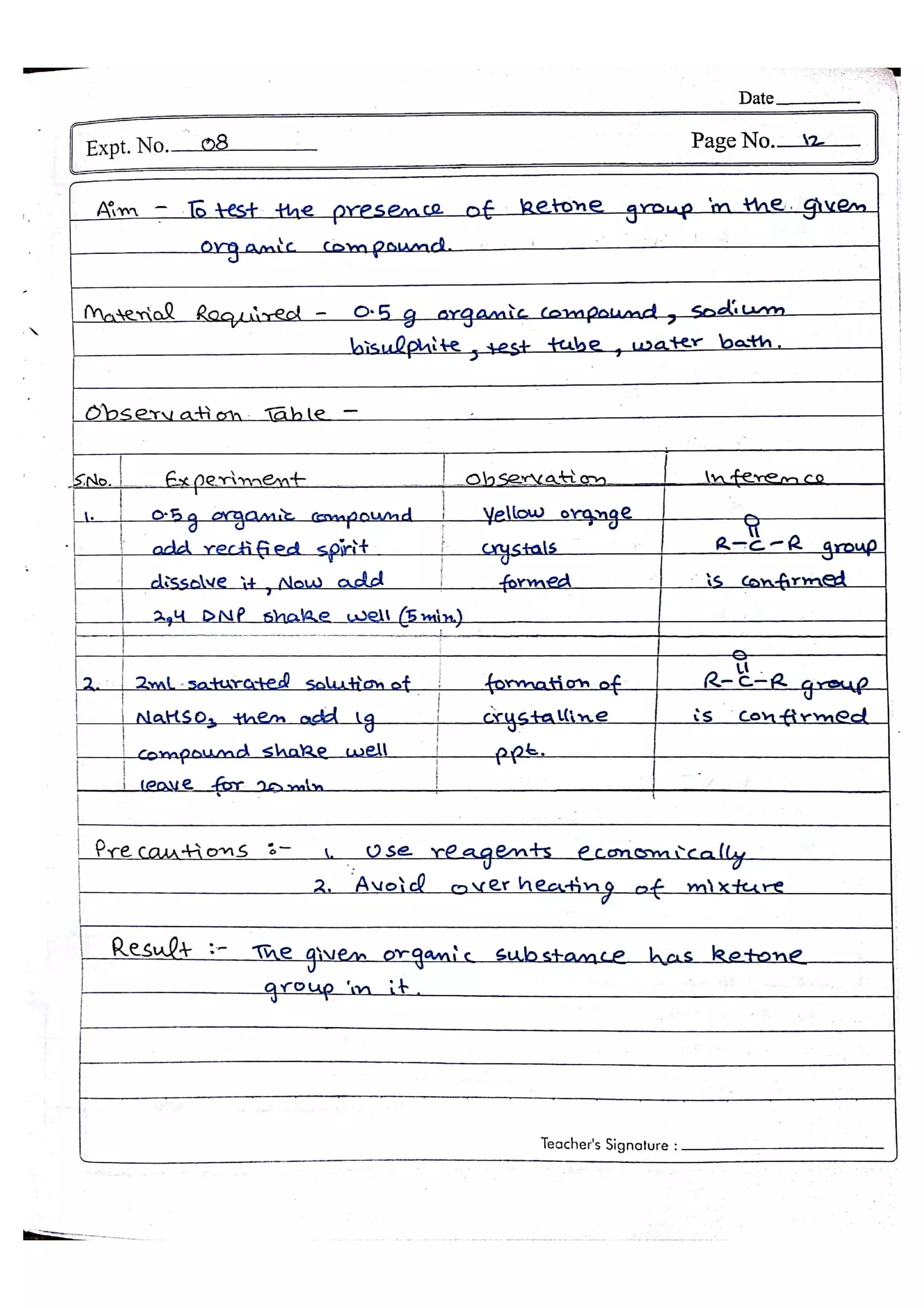 Chemistry Practical File