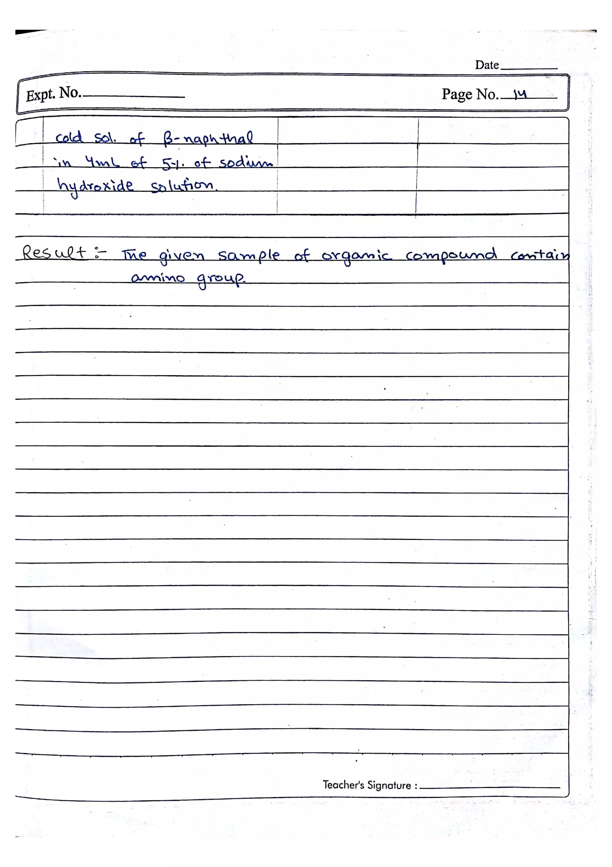 Chemistry Practical File