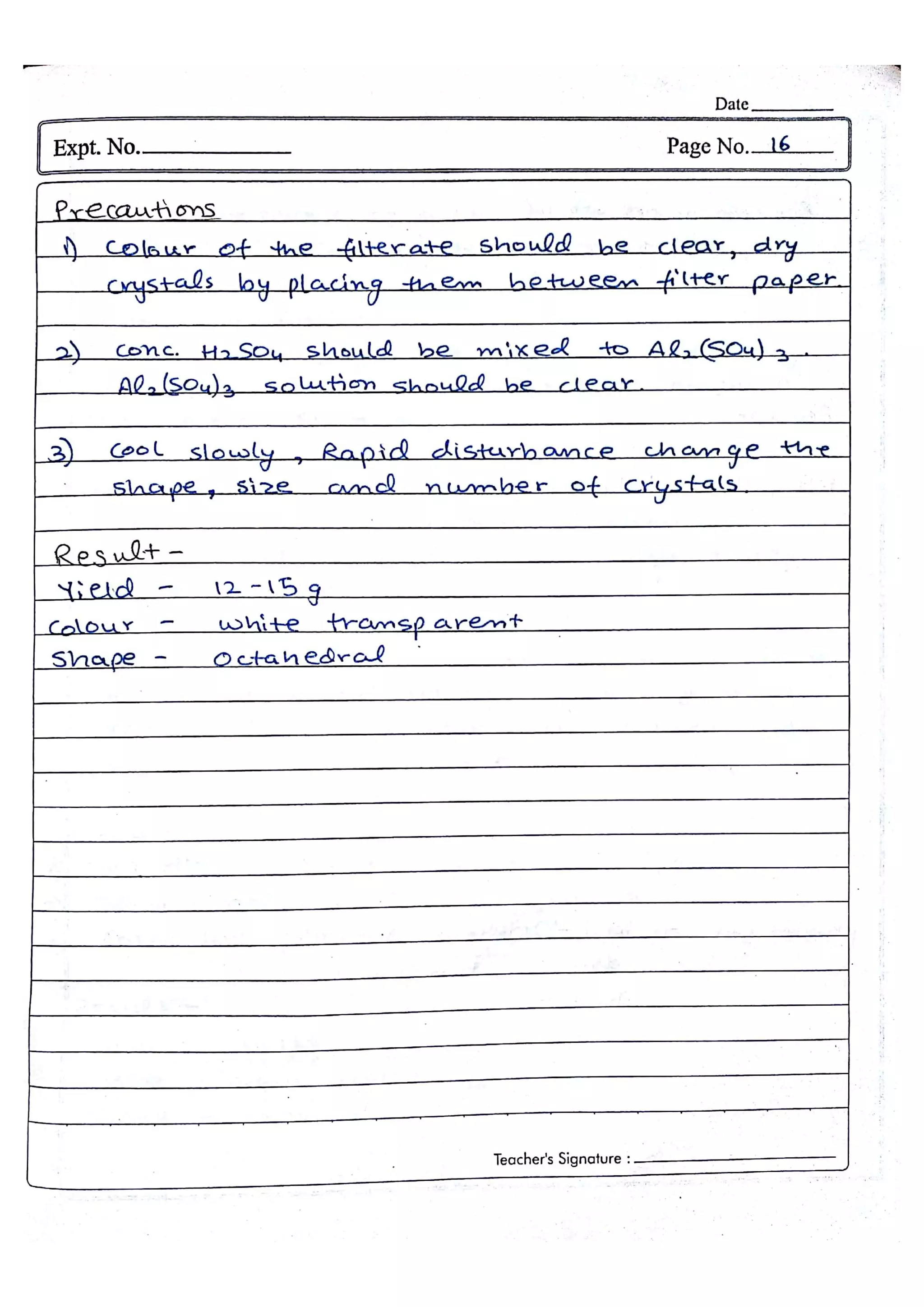 Chemistry Practical File