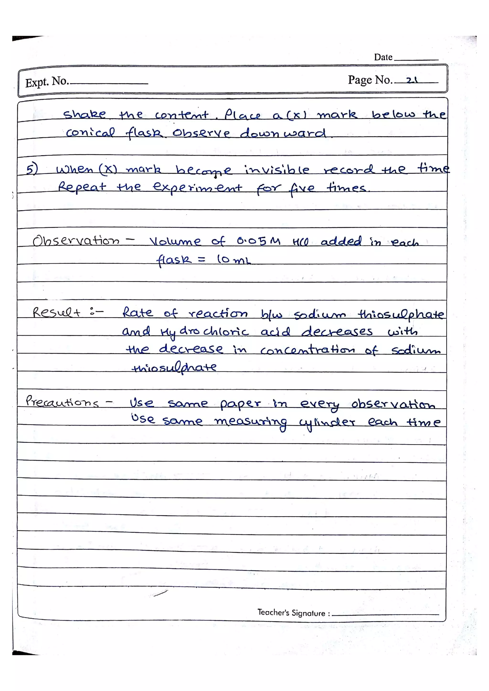 Chemistry Practical File