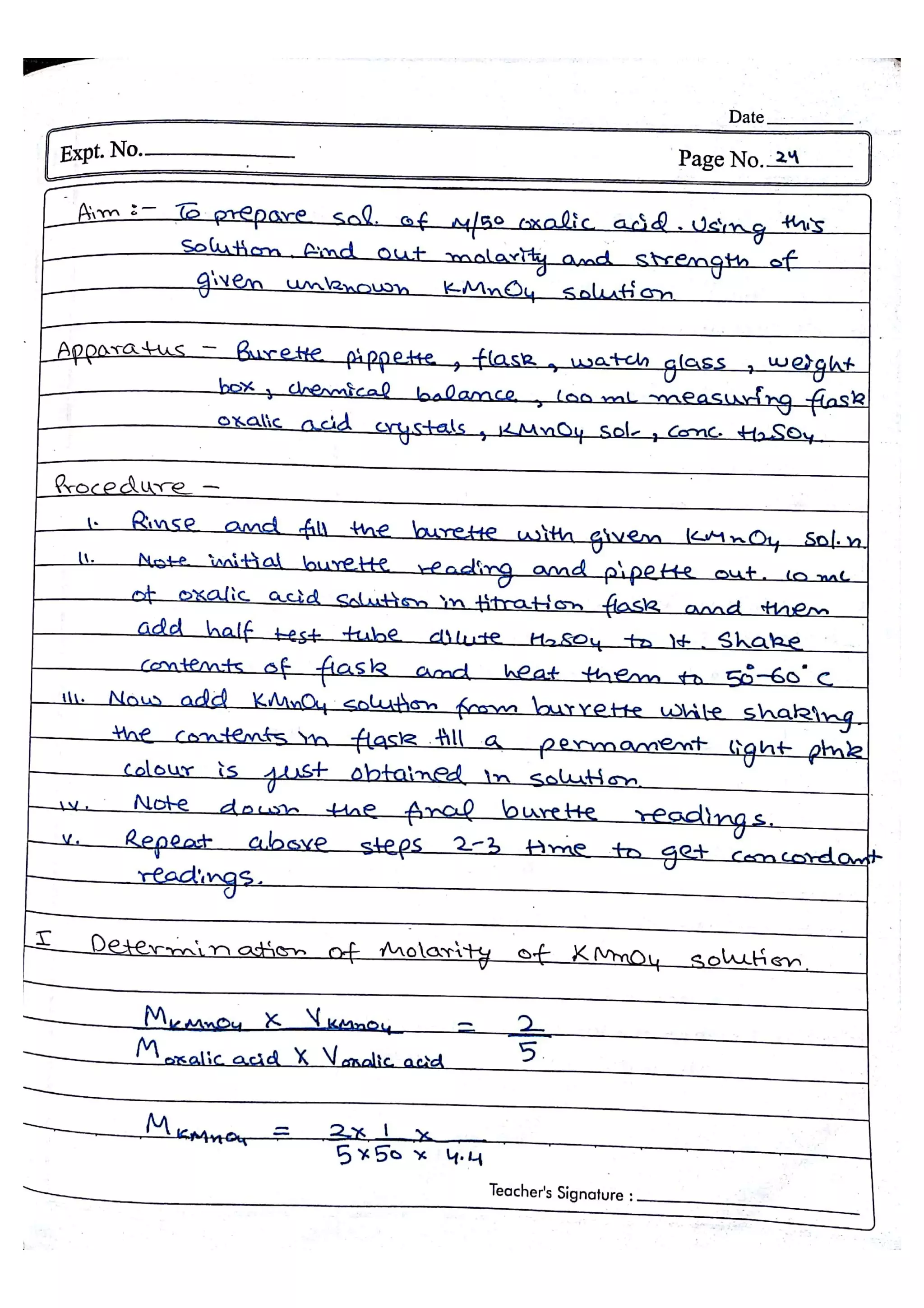 Chemistry Practical File