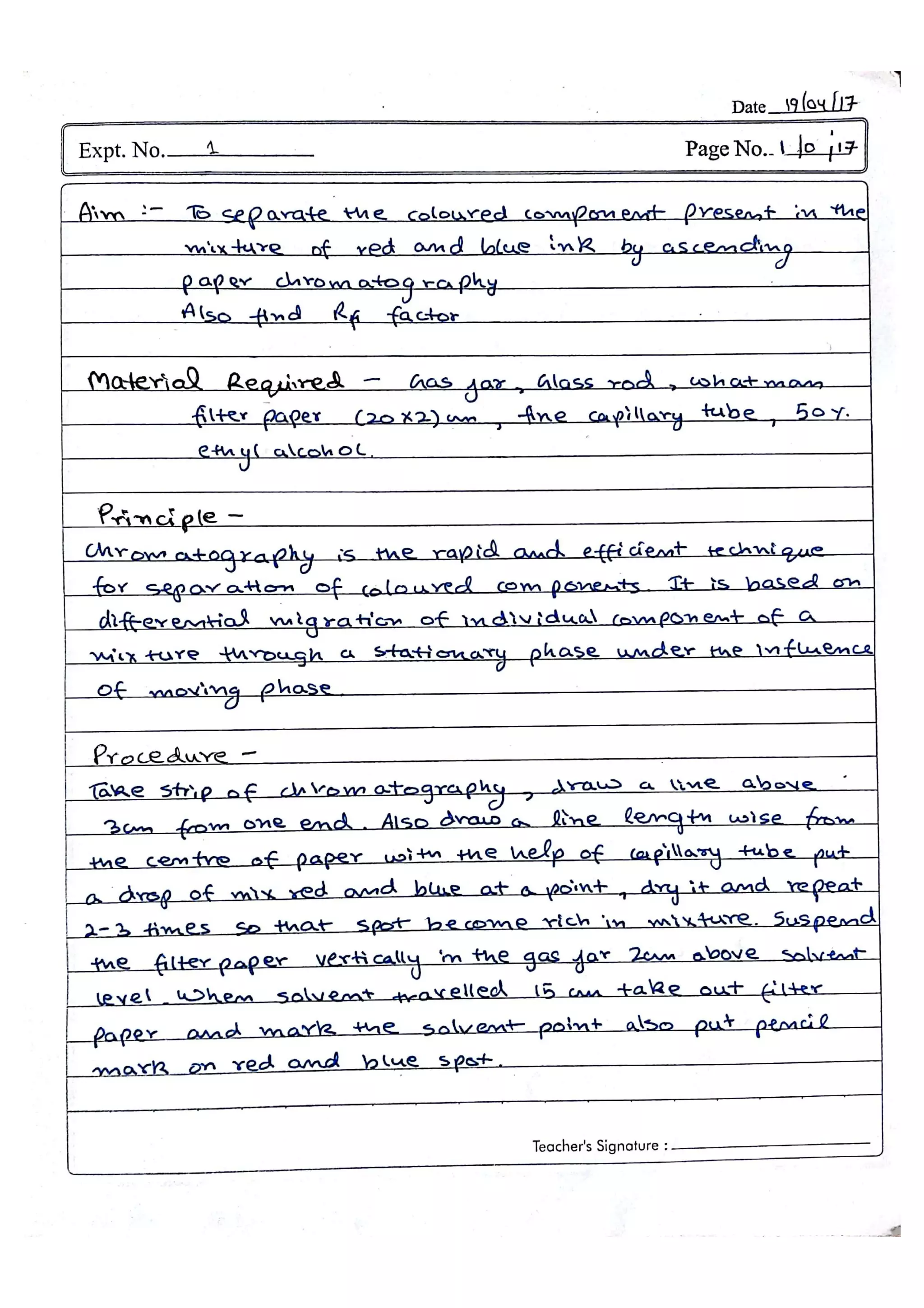 Chemistry Practical File