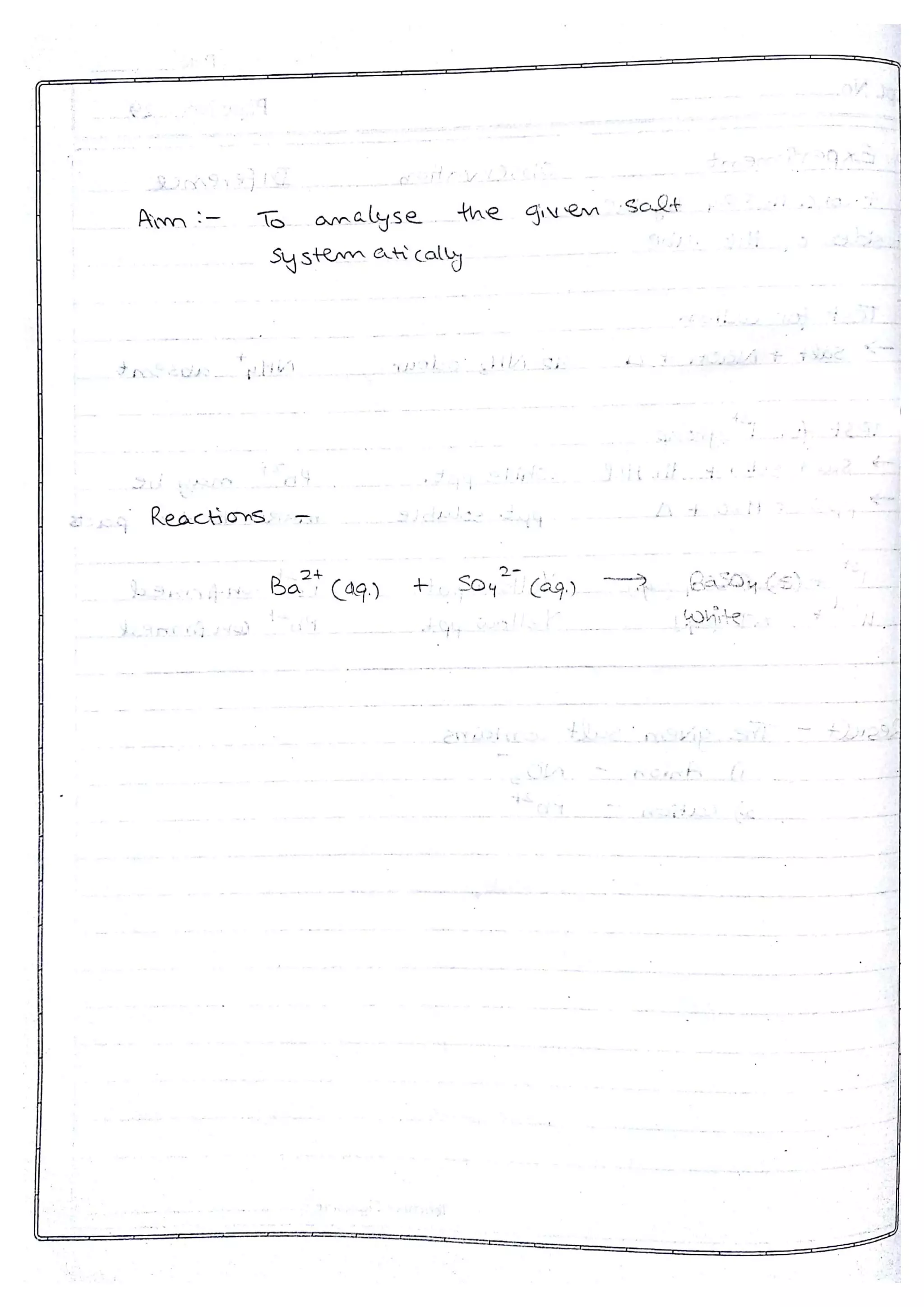 Chemistry Practical File