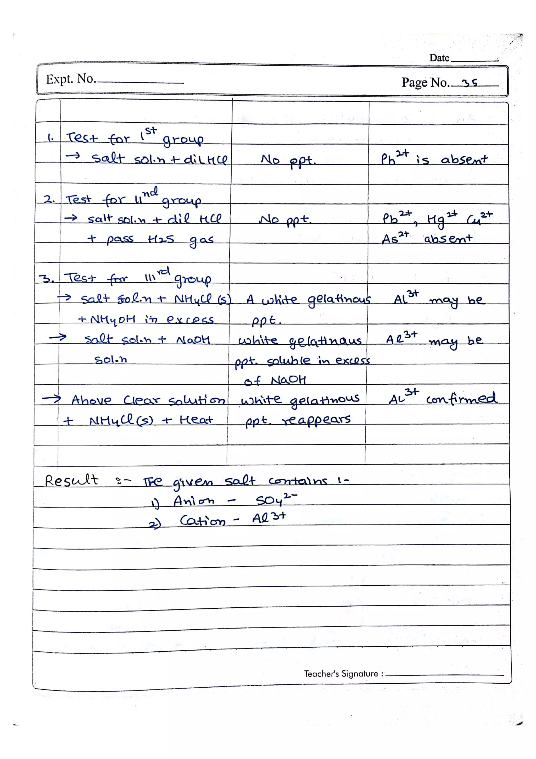 Chemistry Practical File