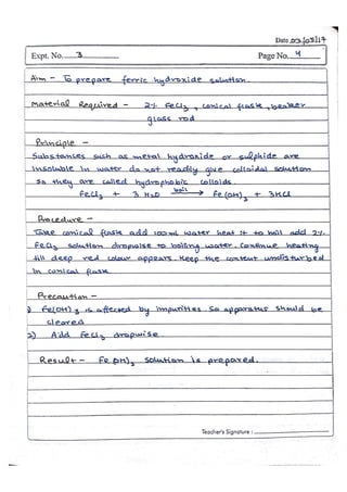 Chemistry Practical File