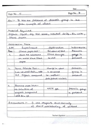 Chemistry Practical File