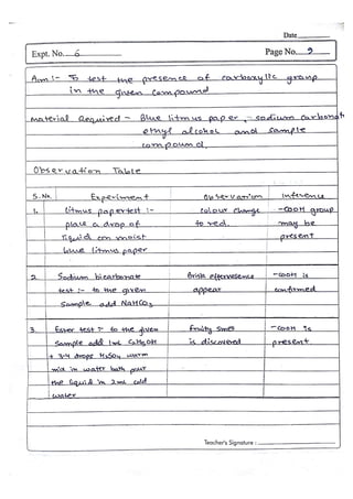 Chemistry Practical File