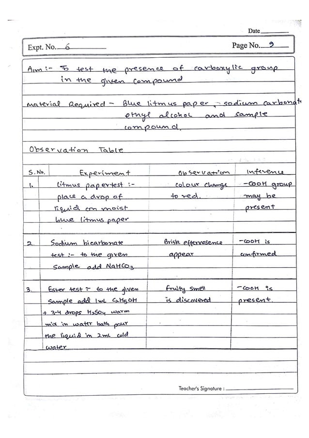 Chemistry Practical File | PDF