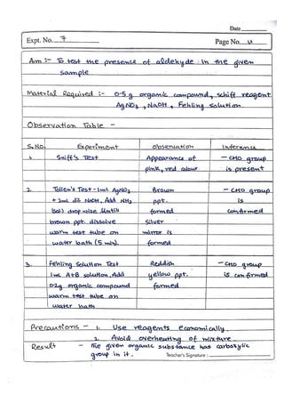 Chemistry Practical File
