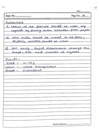 Chemistry Practical File