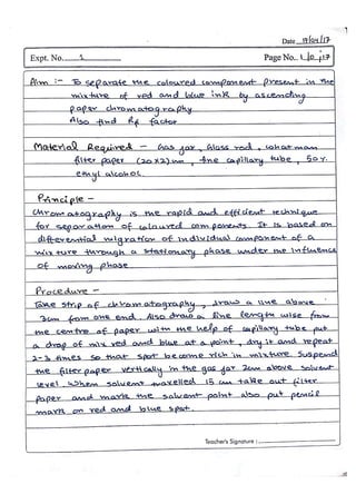 Chemistry Practical File