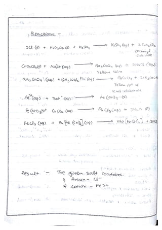 Chemistry Practical File