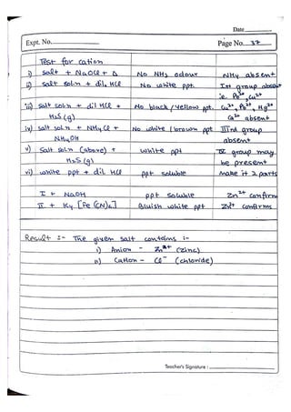 Chemistry Practical File