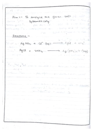 Chemistry Practical File