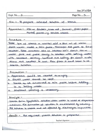 Chemistry Practical File