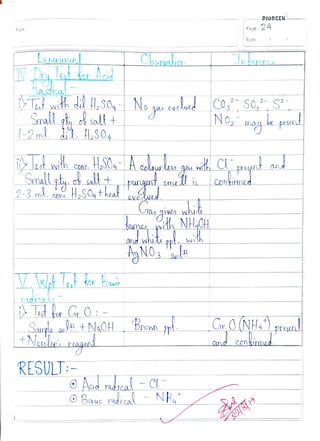 Chemistry practical | PDF