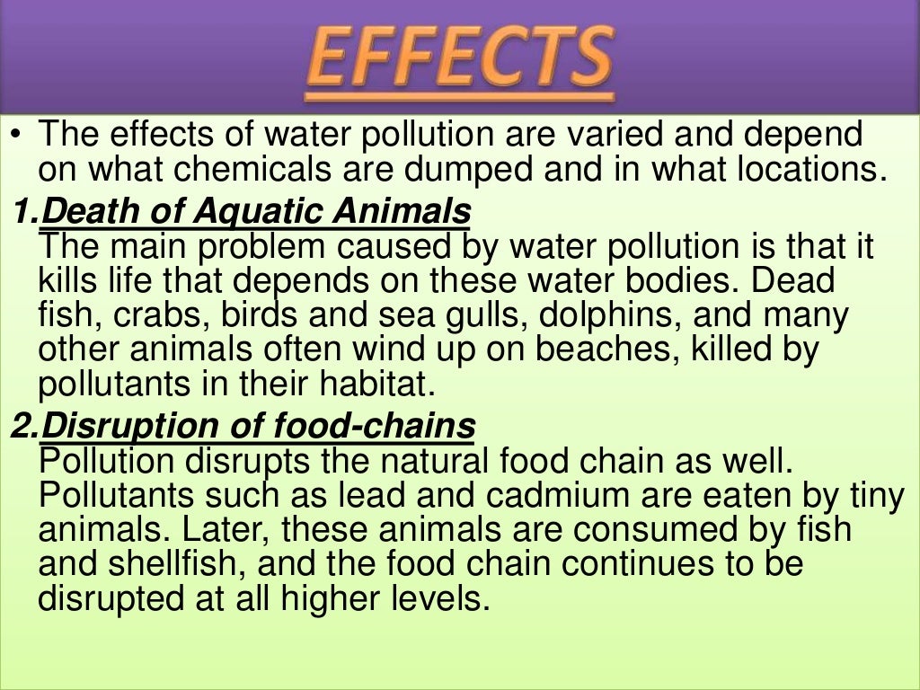 Chemistry project on Water Pollution
