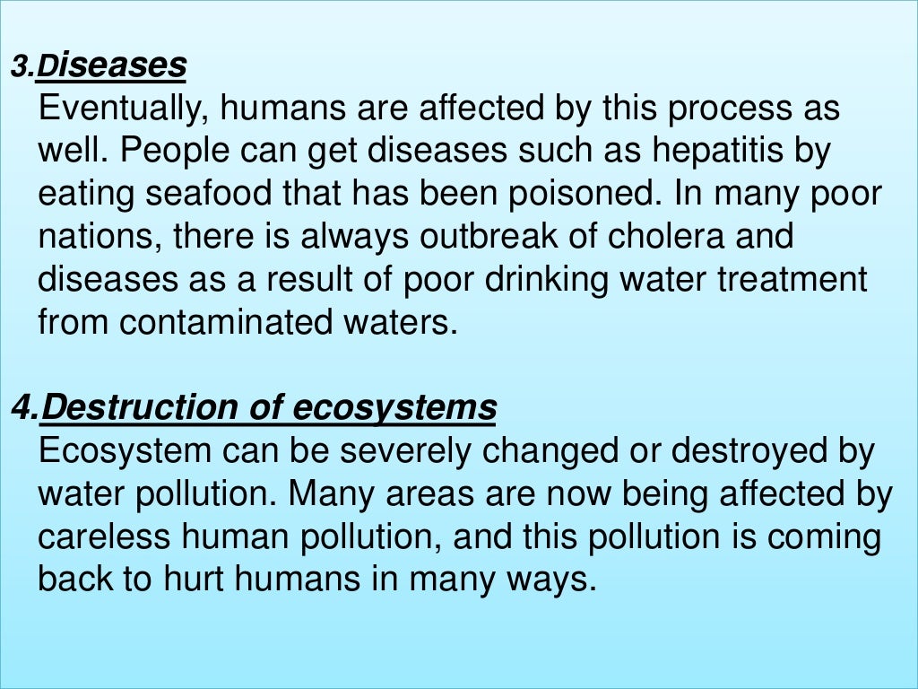 Chemistry project on Water Pollution