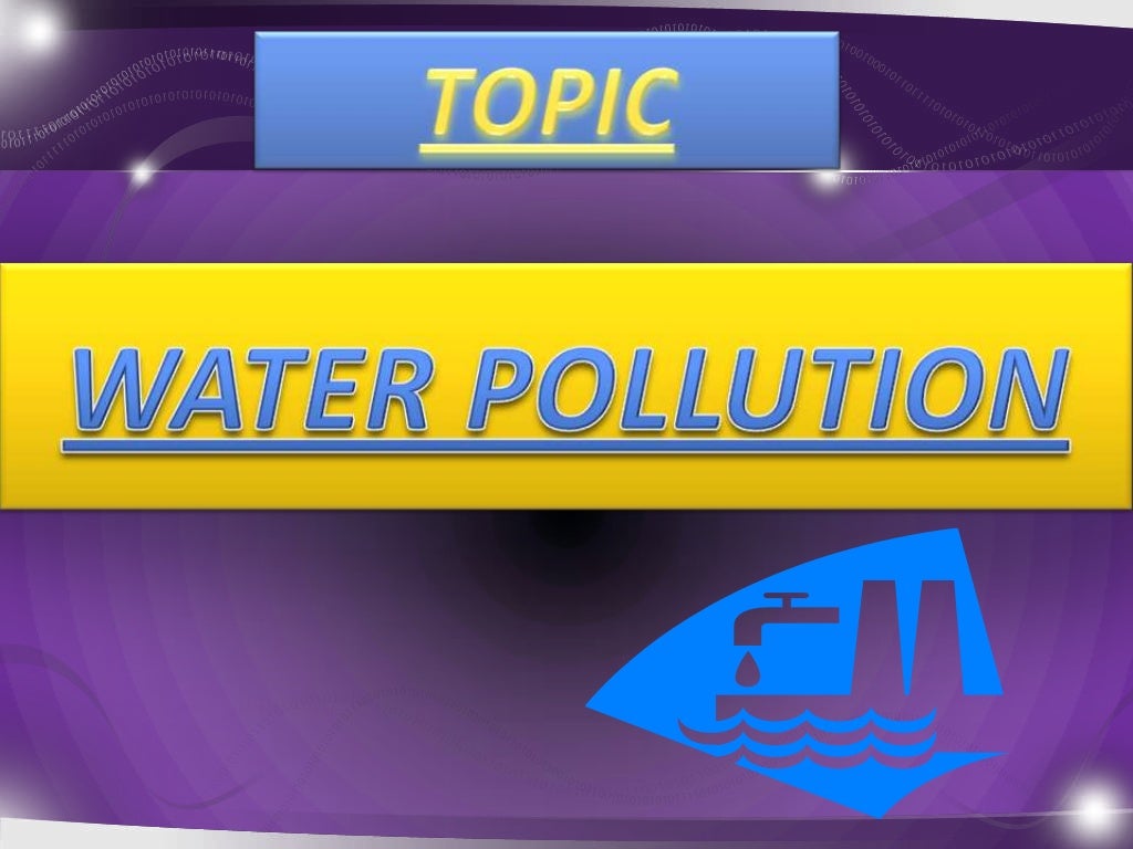 Chemistry project on Water Pollution