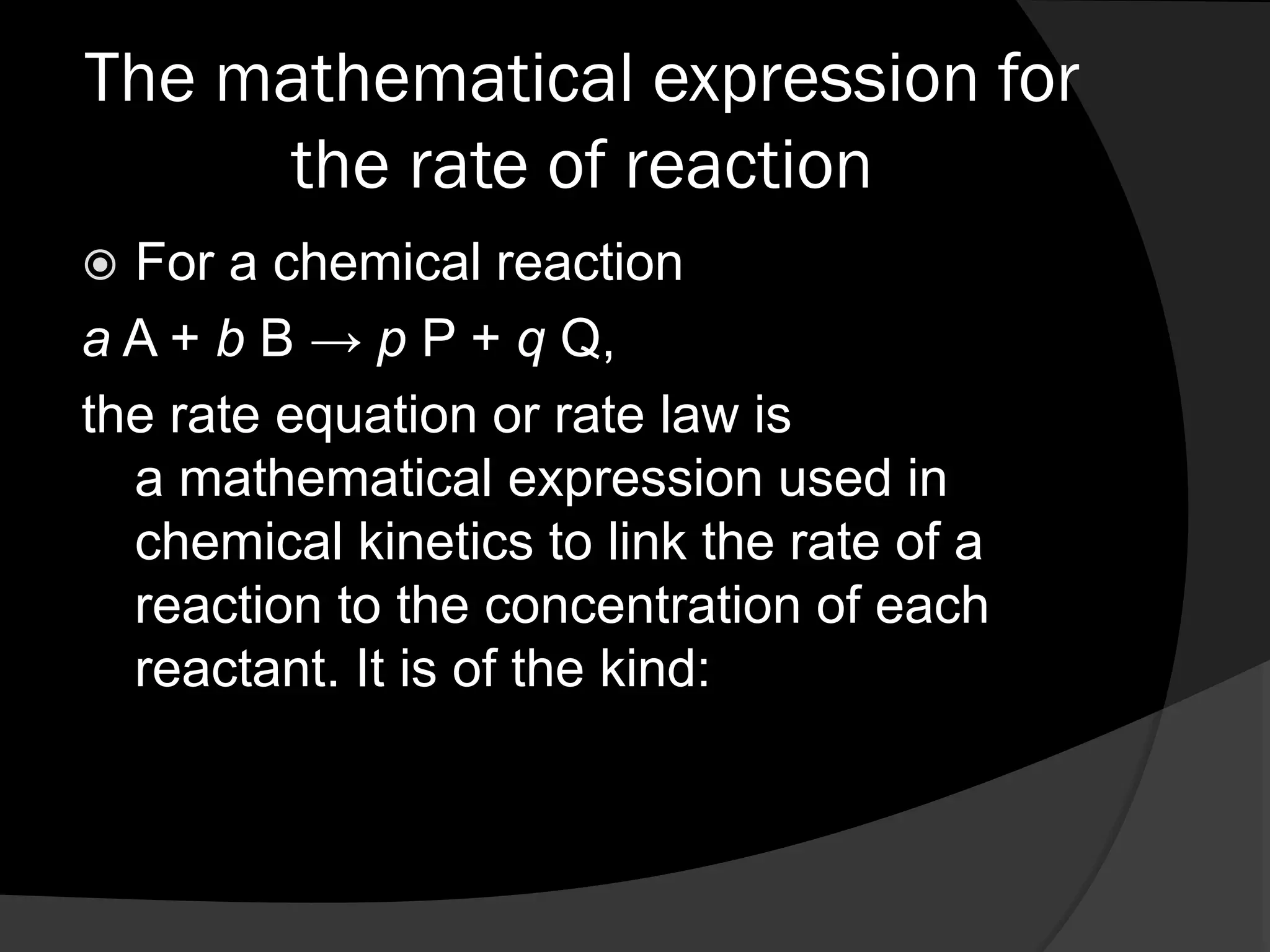factors affecting the reaction rate | PPTX
