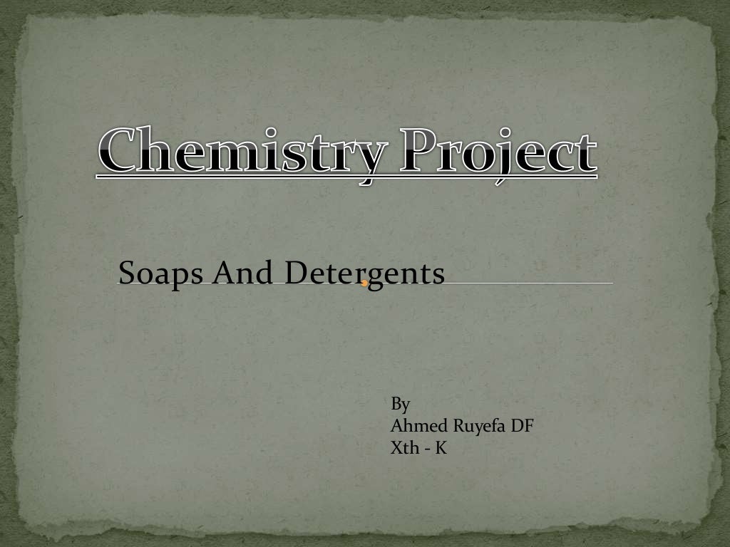 Soaps And Detergents Chemistry