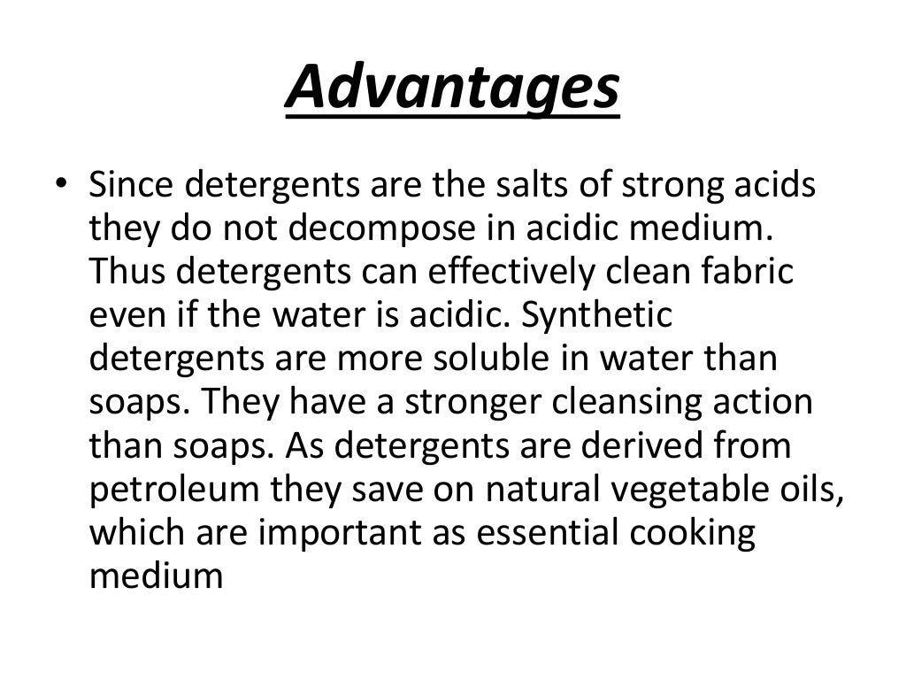 Soaps And Detergents Chemistry