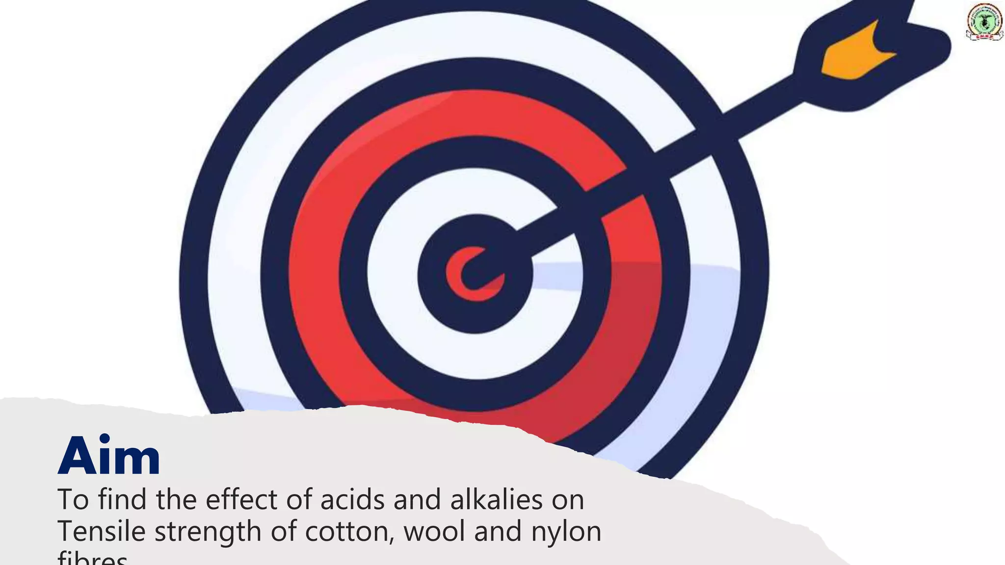 The Effect of Acids and Bases on the Tensile Strength of Fibres. | PPTX