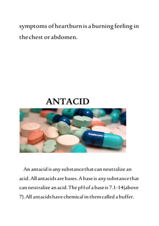 Chemistry project antacid | DOCX