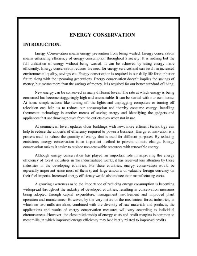 research paper topics on energy conservation