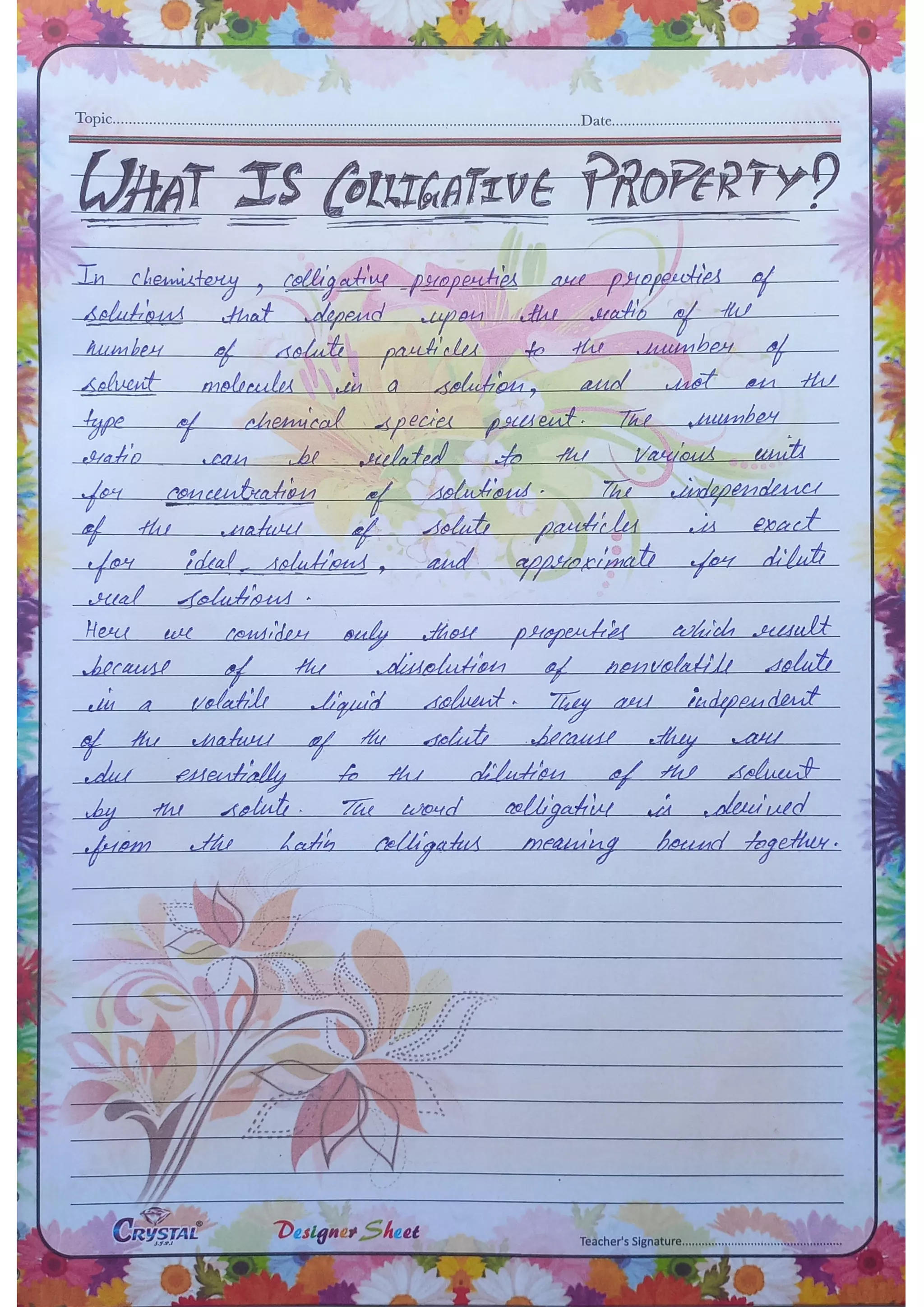 Chemistry project on colligative properties of class 12 CBSE 2022-2023 ...