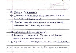 Chemistry Reagent Papers Preparation 