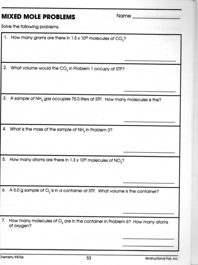 Chemistry stoichiometry