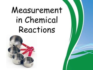Measurement
in Chemical
Reactions
 