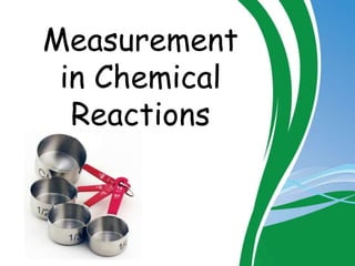 Measurement
in Chemical
Reactions
 