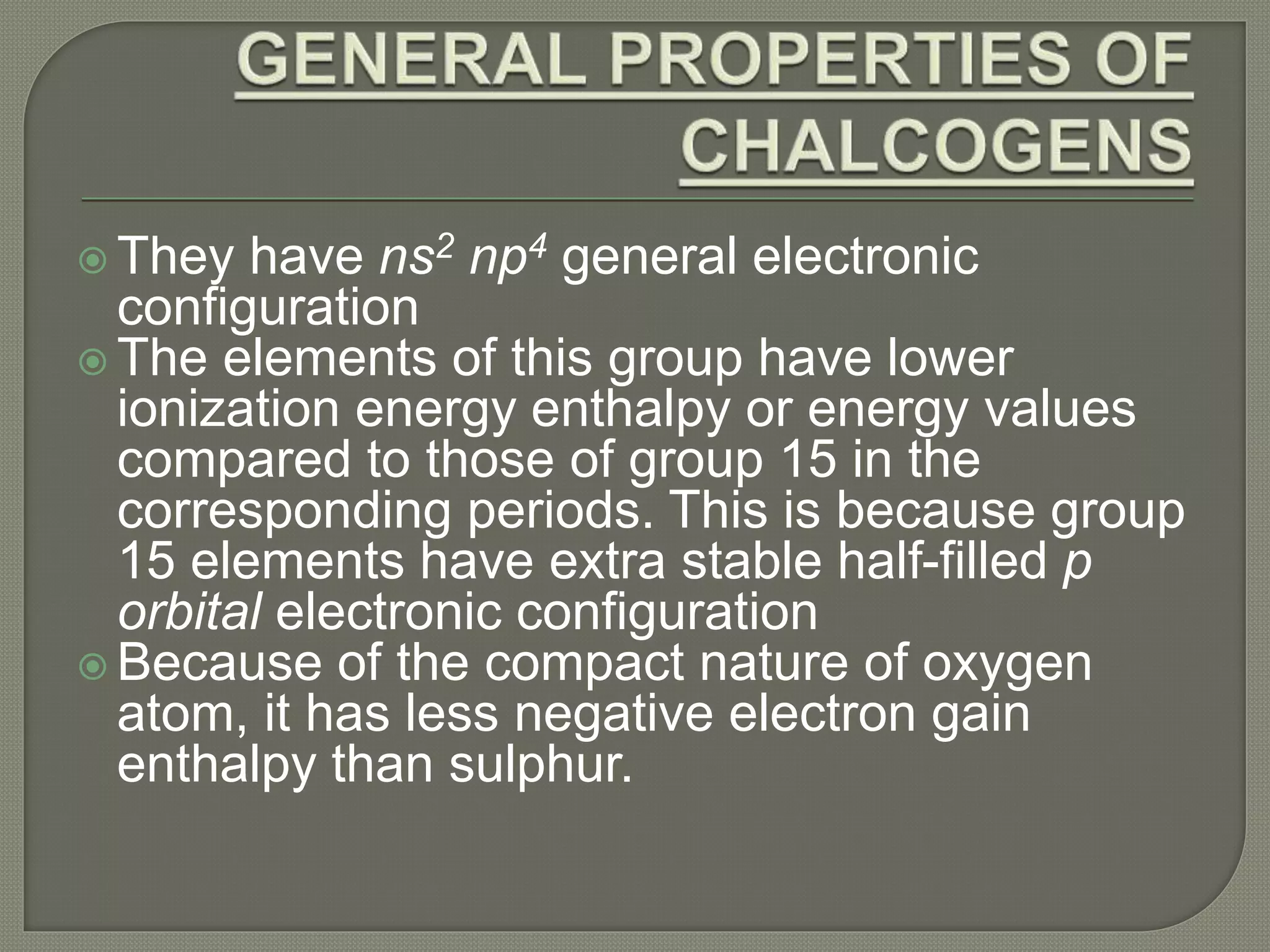 CHEMISTRY OF OXYGEN FAMILY | PPTX