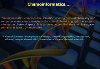 Cheminformatics Example An Introduction to Chemoinformatics for the postgraduate students of ...