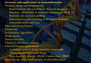 An Introduction to Chemoinformatics for the postgraduate students of ...